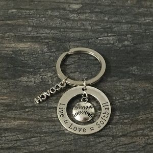 Softball Coach Key-chain, Softball Jewelry